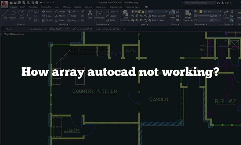 How array autocad not working?