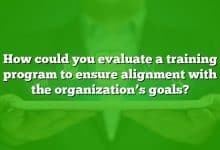 How could you evaluate a training program to ensure alignment with the organization’s goals?