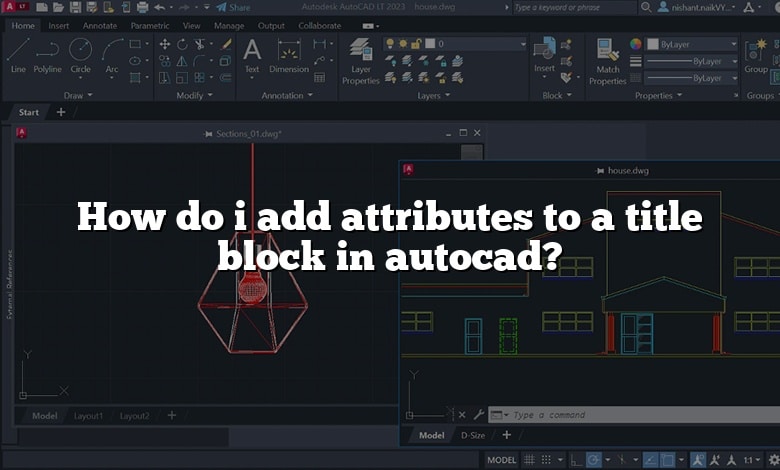 How do i add attributes to a title block in autocad?