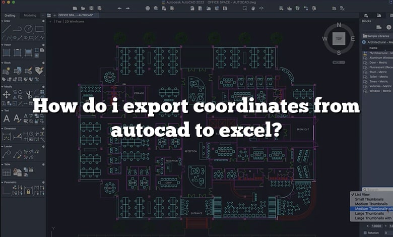 How do i export coordinates from autocad to excel?