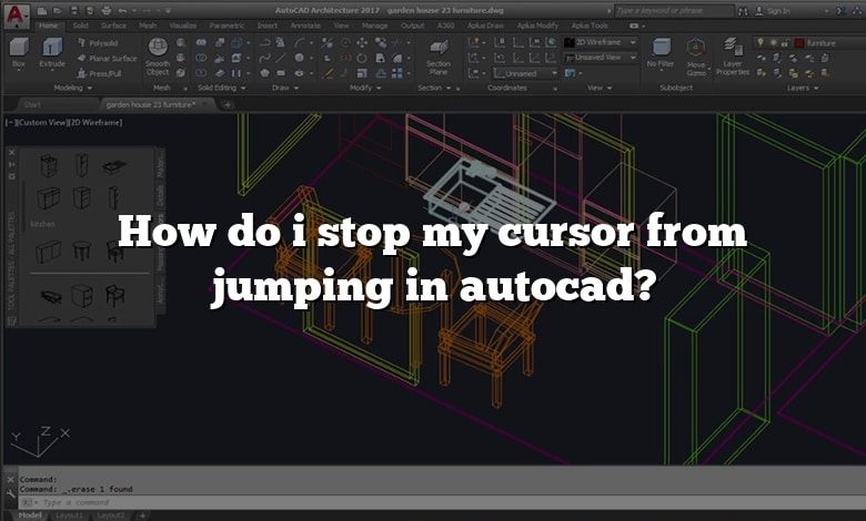 How do i stop my cursor from jumping in autocad?