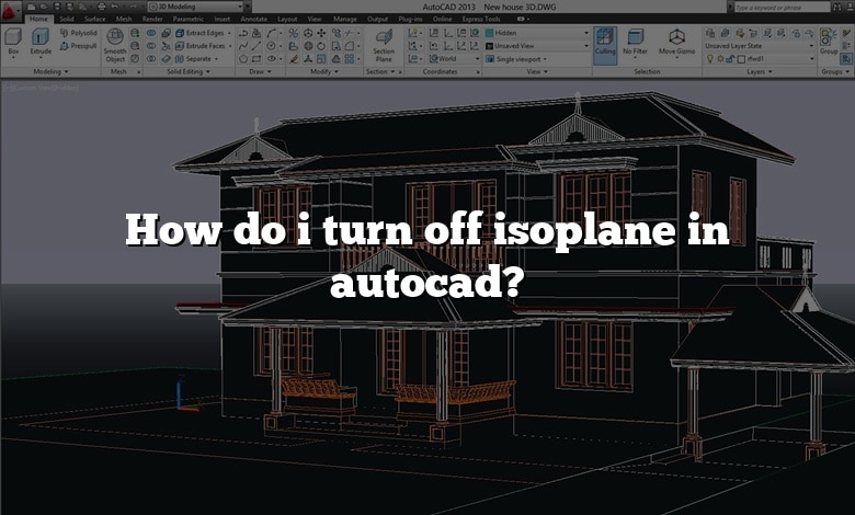 How do i turn off isoplane in autocad?