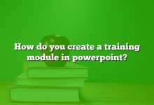 How do you create a training module in powerpoint?