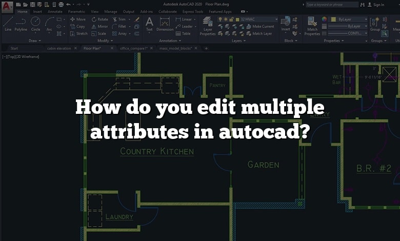 How do you edit multiple attributes in autocad?