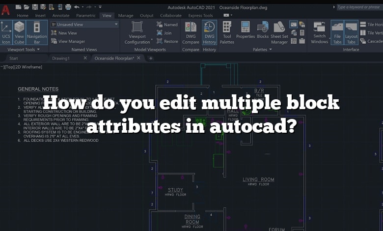 How do you edit multiple block attributes in autocad?