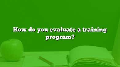 How do you evaluate a training program?