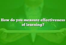 How do you measure effectiveness of learning?