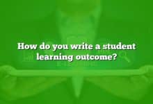 How do you write a student learning outcome?