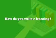 How do you write e learning?