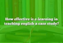 How effective is e-learning in teaching english a case study?
