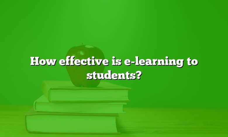 How effective is e-learning to students?