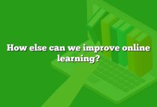 How else can we improve online learning?
