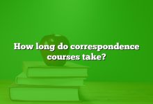 How long do correspondence courses take?