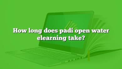 How long does padi open water elearning take?