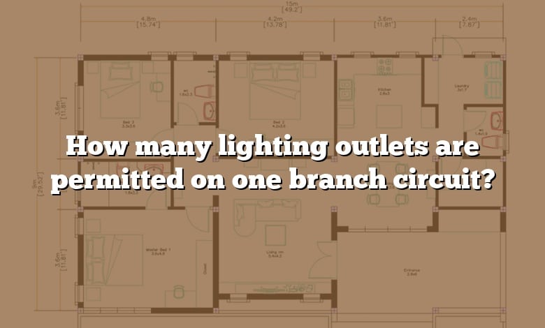 How many lighting outlets are permitted on one branch circuit?
