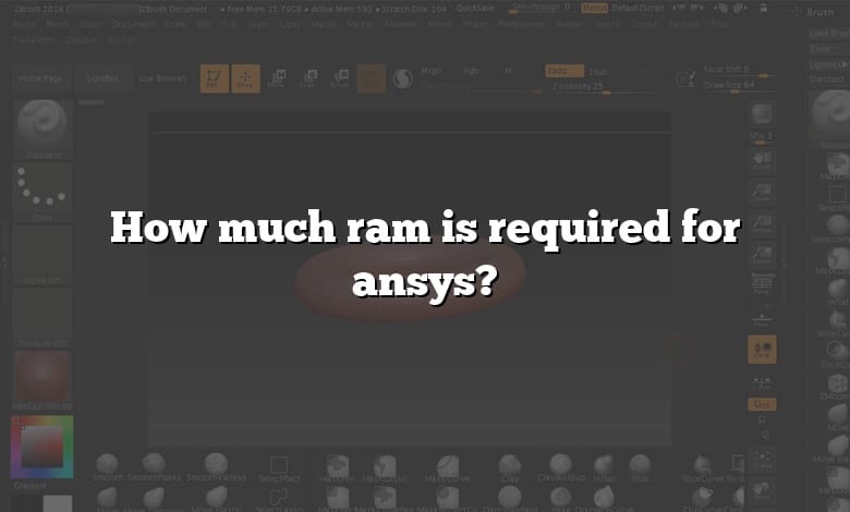 How much ram is required for ansys?
