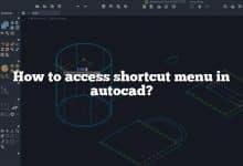 How to access shortcut menu in autocad?