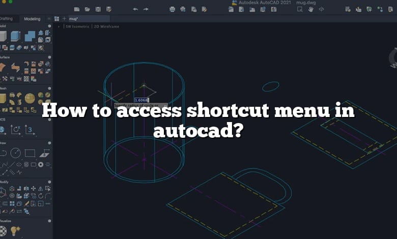 How to access shortcut menu in autocad?