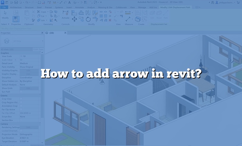 How to add arrow in revit?