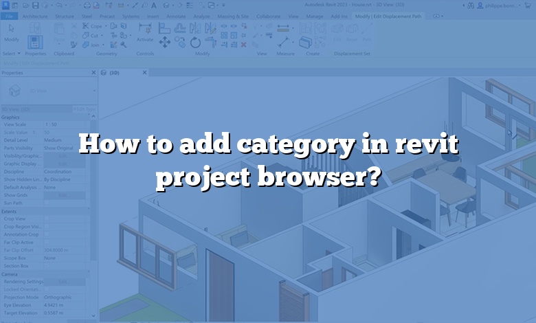 How to add category in revit project browser?