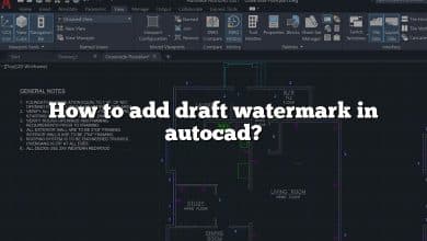 How to add draft watermark in autocad?