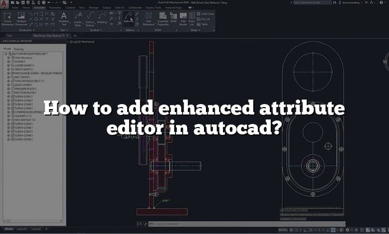 How to add enhanced attribute editor in autocad?