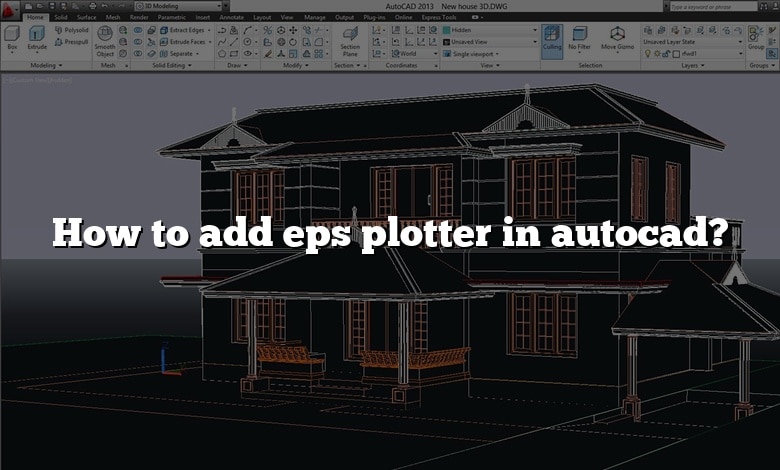 How to add eps plotter in autocad?