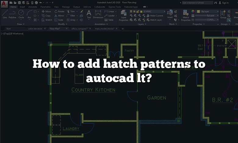 How to add hatch patterns to autocad lt?