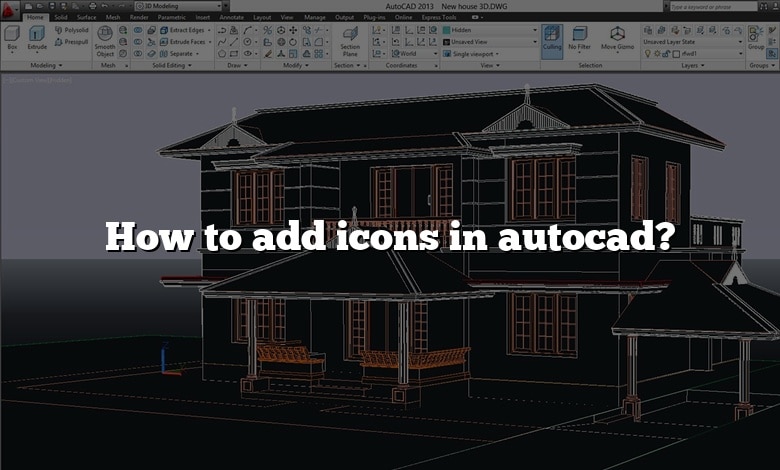How to add icons in autocad?