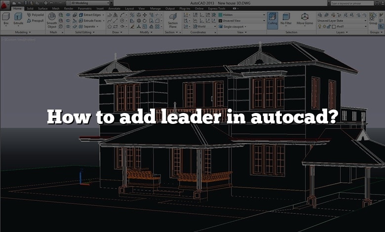 How to add leader in autocad?