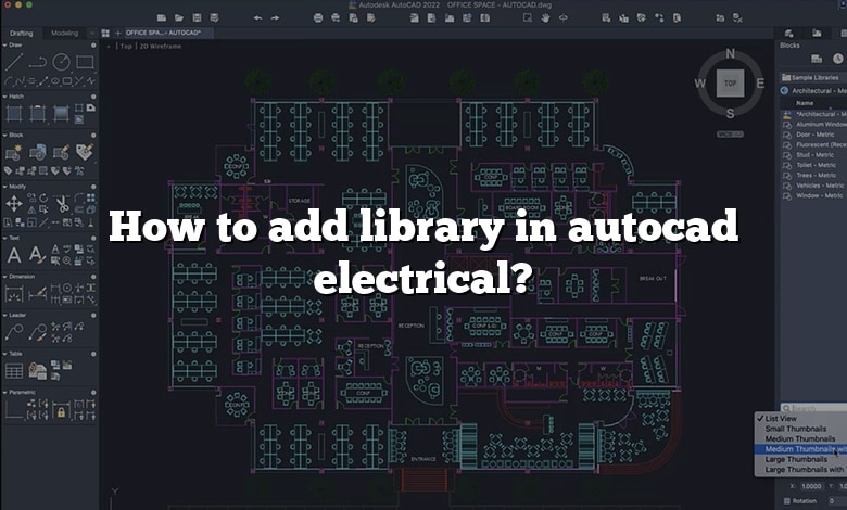 How to add library in autocad electrical?