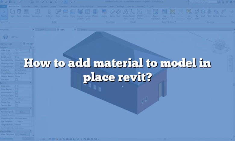 How to add material to model in place revit?