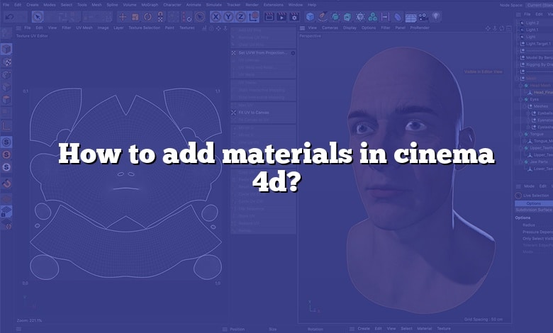 How to add materials in cinema 4d?