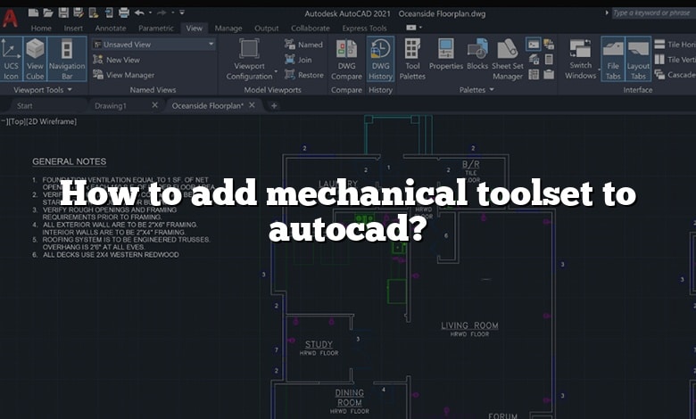 How to add mechanical toolset to autocad?