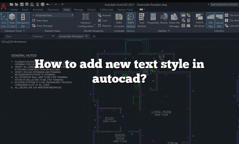How to add new text style in autocad?