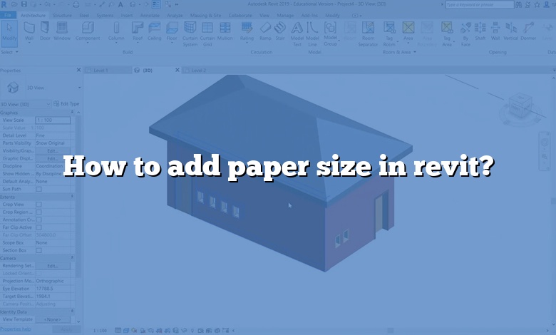 How to add paper size in revit?