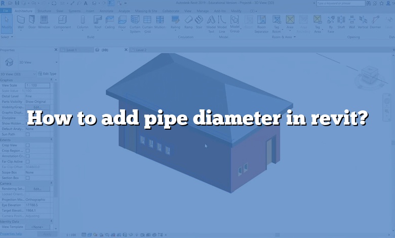 How to add pipe diameter in revit?