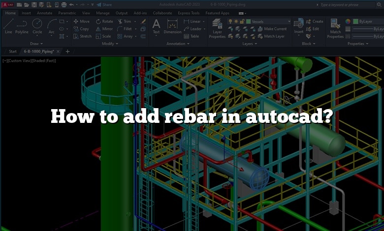 How to add rebar in autocad?