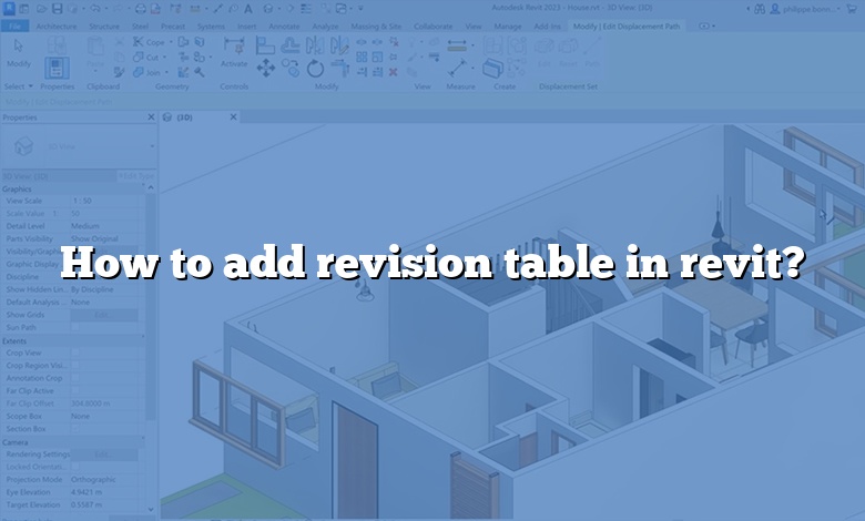 How to add revision table in revit?