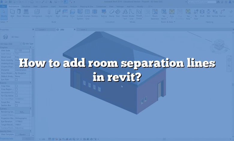 How to add room separation lines in revit?