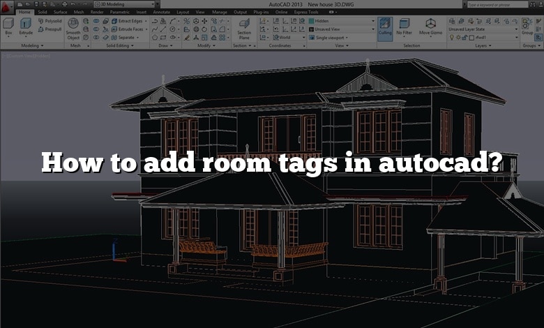 How to add room tags in autocad?