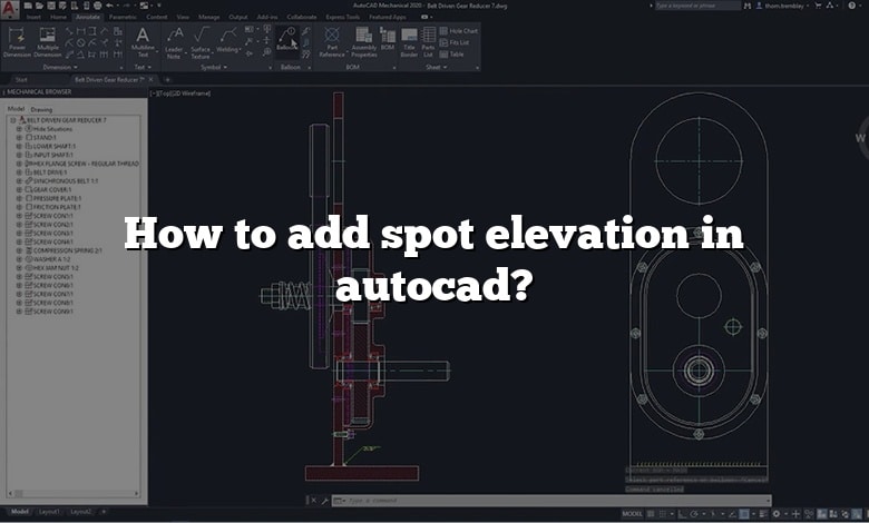 How to add spot elevation in autocad?