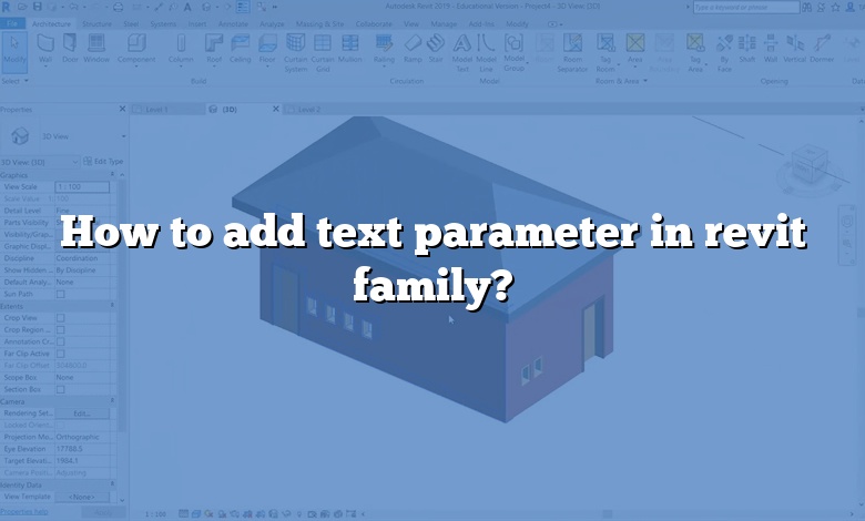 How to add text parameter in revit family?