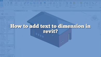 How to add text to dimension in revit?