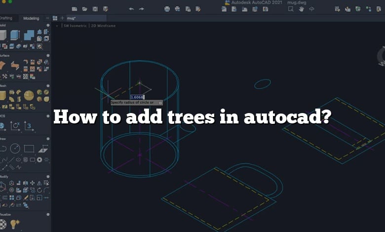 How to add trees in autocad?
