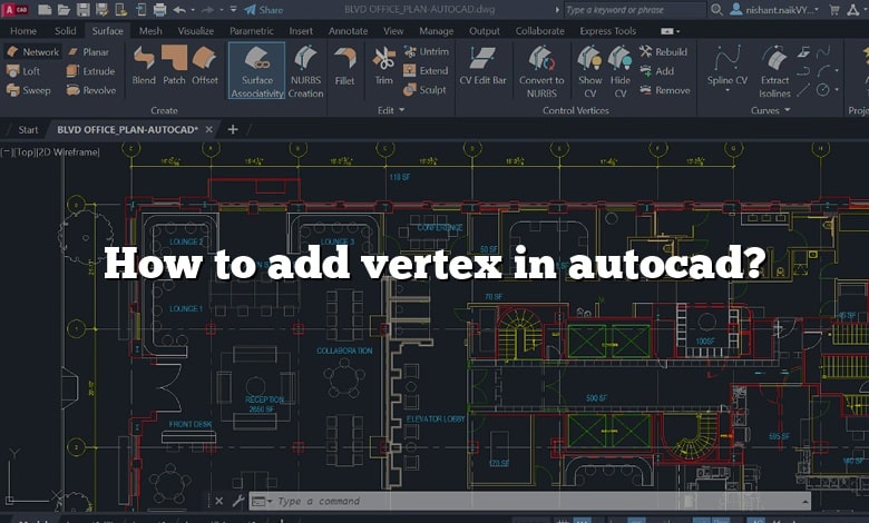 How to add vertex in autocad?