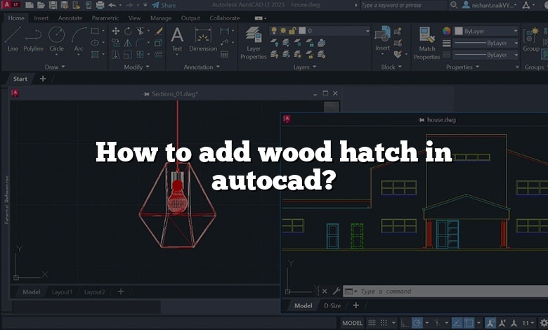 How to add wood hatch in autocad?