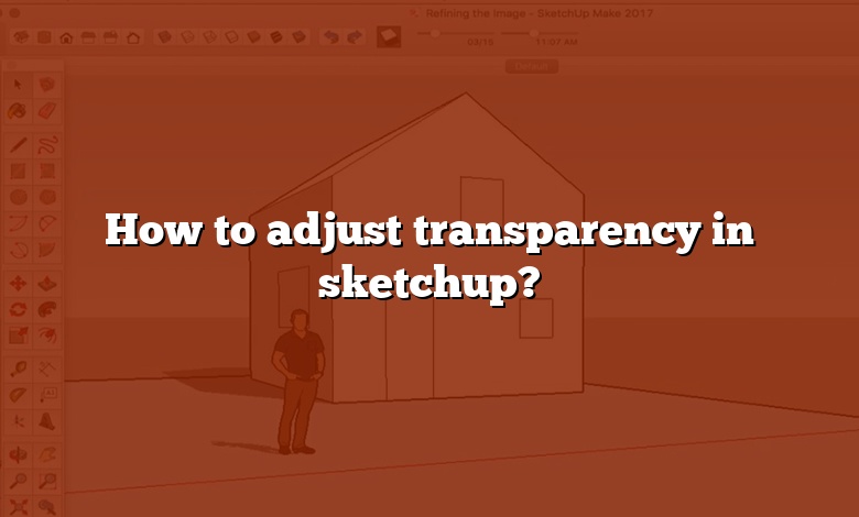 How to adjust transparency in sketchup?