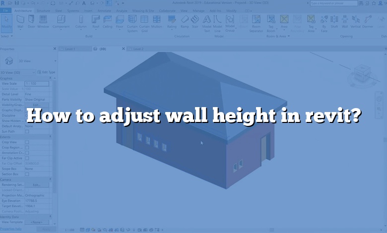 How to adjust wall height in revit?