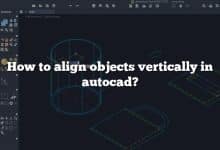 How to align objects vertically in autocad?